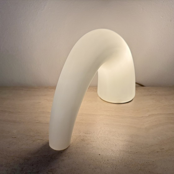 Image 1 of Fontana Arte Thor glass table lamp , 1980s Italy