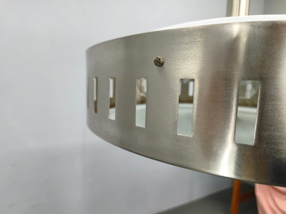 Image 1 of Space Age UFO Chandelier, Metal and Glass, Czechoslovakia 1970s