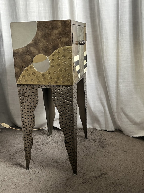 Memphis Stijl Kastje, Lam Lee Group, 1990’s – Kasten, Metal, Wood, Vintage (photo 2 of 13)