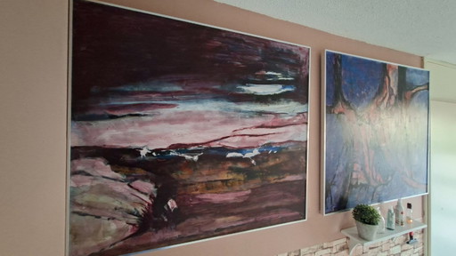 Kees van de Wal - Complete Series of 6 Large Abstract Paintings