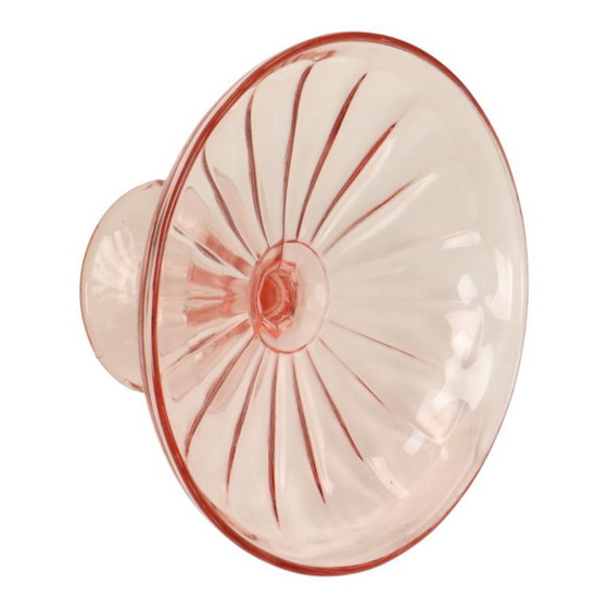 Image 1 of Art Deco Pink Fruit Bowl Rosaline