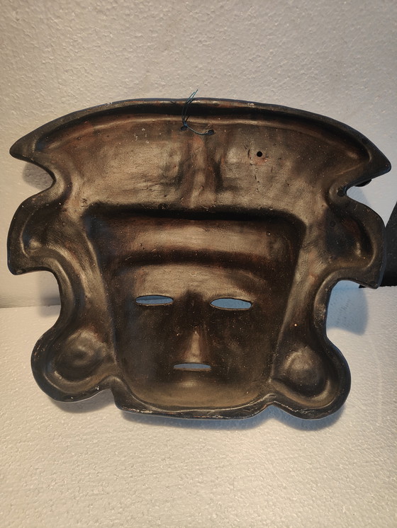 Image 1 of Maya masker, Maya-/Azteekse kunst, 3D-keramiek, handgemaakt