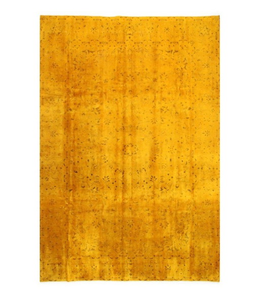 Oriental Hand-knotted Vintage Art Classic & Relief Design 334 x 229 cm Yellow Color