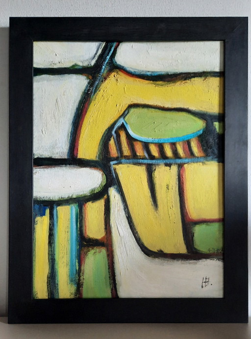 painting, oil on canvas, on board 36x46cm.