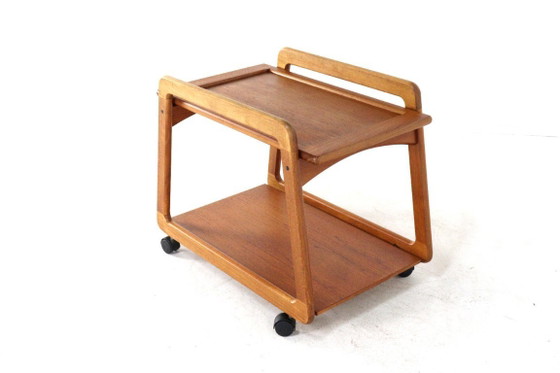 Image 1 of Chariot Sika Mobler « Knebel » à plateau réversible, vintage danois