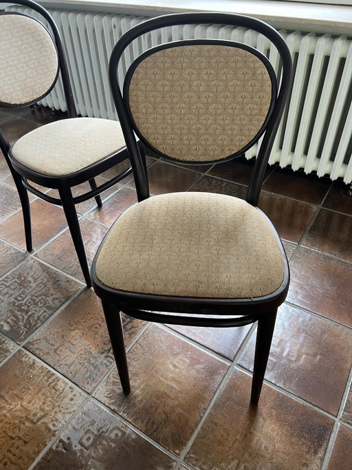 6 original Thonet 215 P Bentwood Chairs - Vintage