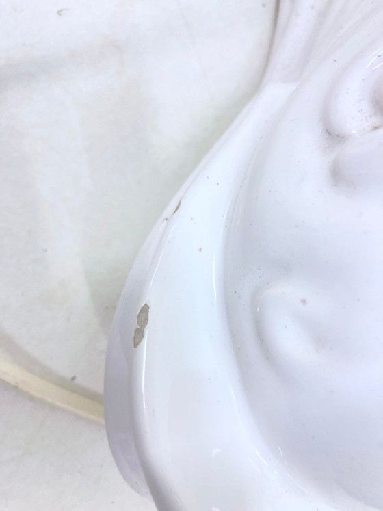 Image 1 of 2 Italian ceramic table lamps from the 1970s in the shape of fish