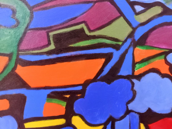 Image 1 of T. van Steenbergen "Paesaggio olandese" 70 x 90 cm