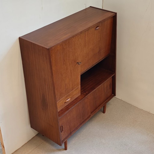 Vintage Danish highboard wall cabinet