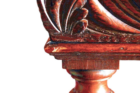 Console, desserte ou petit buffet en chêne, époque 1900, style Louis XIII – Wood (photo 10 of 13)