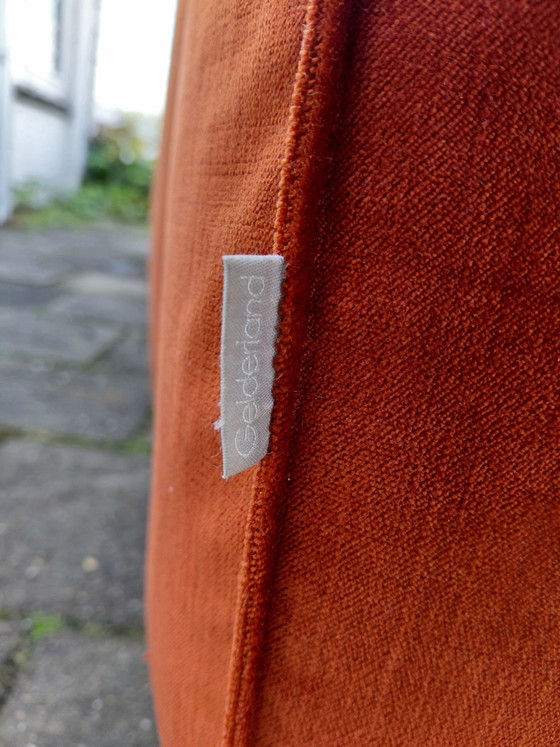 Gelderland 6400 + pouf | Ristrutturato | Velluto marrone ruggine – Divani 3 posti, Tessile (photo 15 of 15)