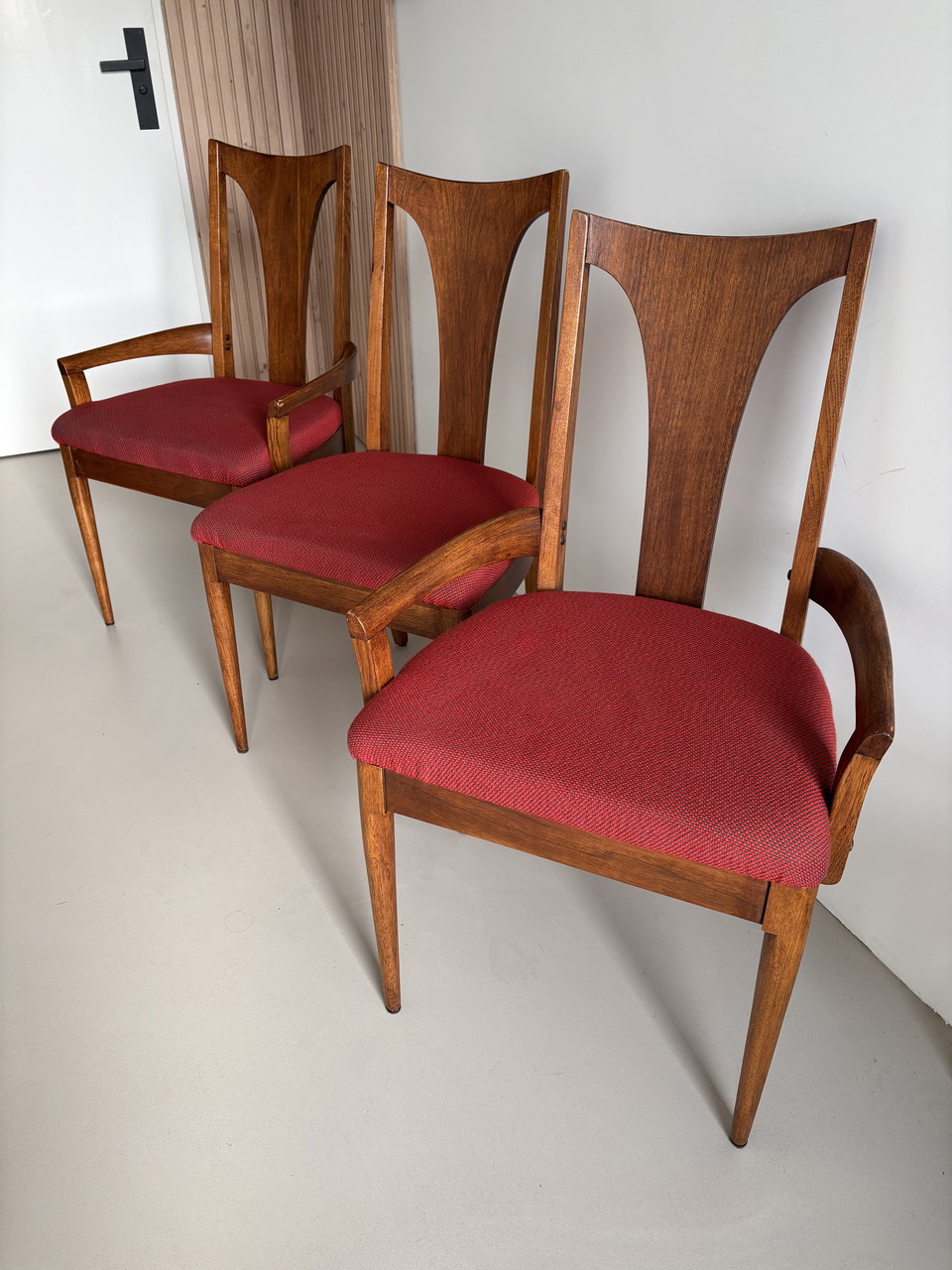 Broyhill Brasilia walnut dining chairs mid century €810 Whoppah