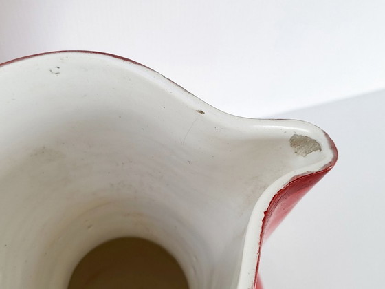 Image 1 of IMPORTANT VINTAGE 1950s RED CERAMIC PITCHER FROM VALLAURIS BY ANDRE BAUD 50S 1950S