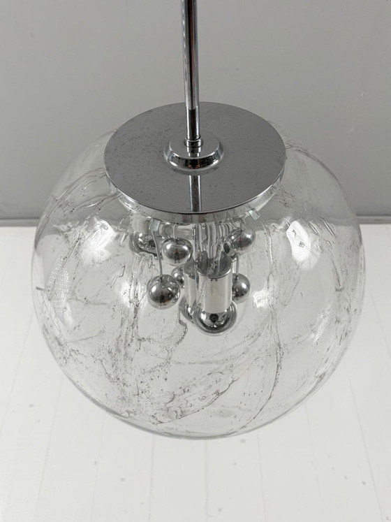 Image 1 of Hanglamp in ruimtetijdstijl uit de jaren 70, model “8926” 'Big Ball' van DORIA, Duitsland.