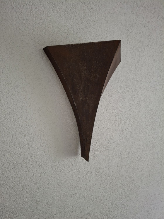 Image 1 of 6 metalen art deco wandlampen