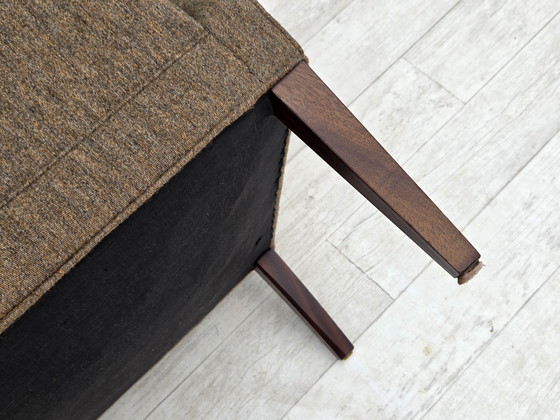 Image 1 of Canapé danois 3 places des années 1960, meuble en laine, bois de teck