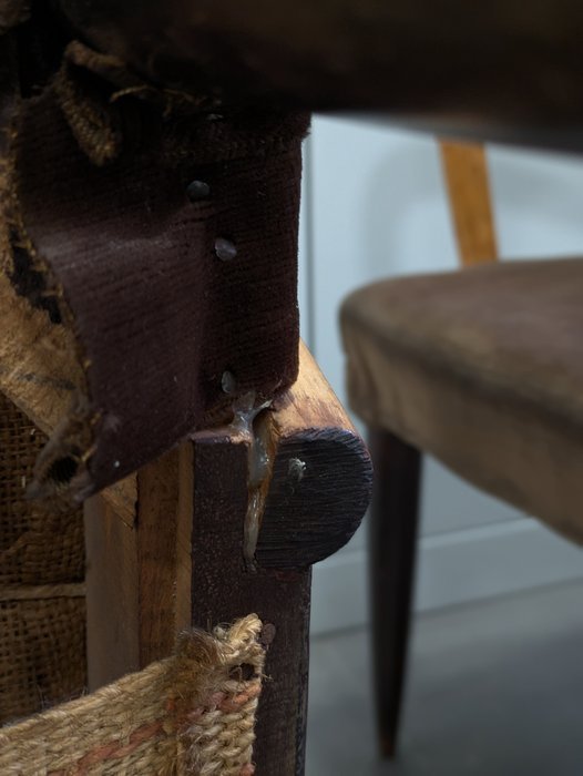 Image 1 of Paire de fauteuils, années 1940, bois, tissu