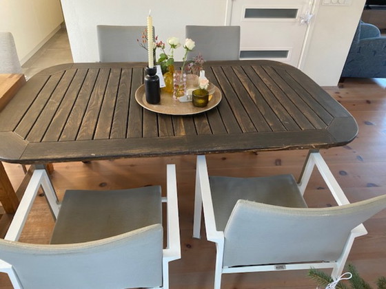 Image 1 of TABLE DE JARDIN EN TECK AVEC 6 CHAISES