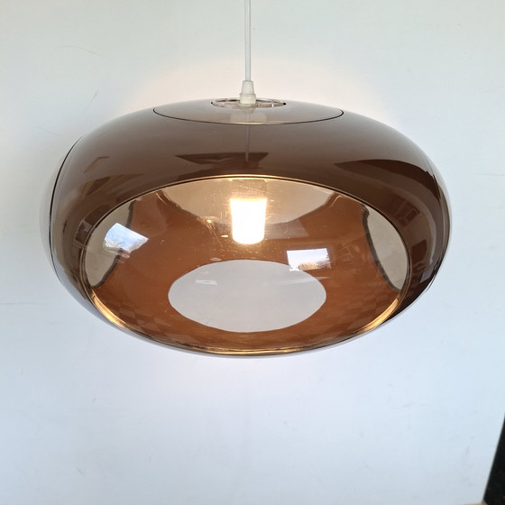 Image 1 of Massive Bug Eye brown vintage space age lamp