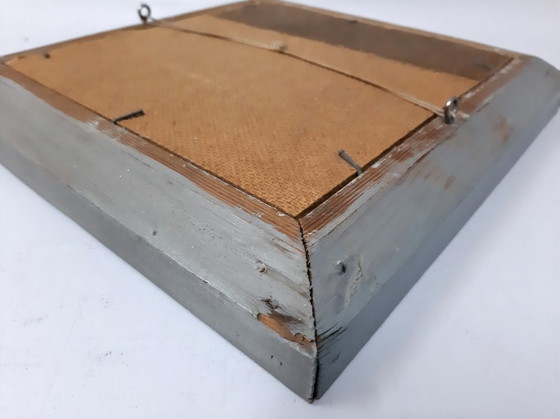 Image 1 of Dipinto ad olio d'epoca su pannello di truciolato, raffigurante fiori in un vaso