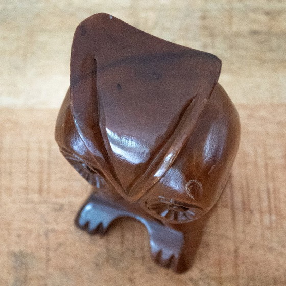 Handgeschnitzte Eulenfigur aus Holz im Mid-Century-Modern-Stil – Dekorative Objekte, Wood (photo 5 of 9)