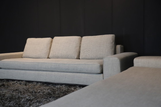 Image 1 of Minotti Williams 3-zitsbank met lounge – nieuw gestoffeerd