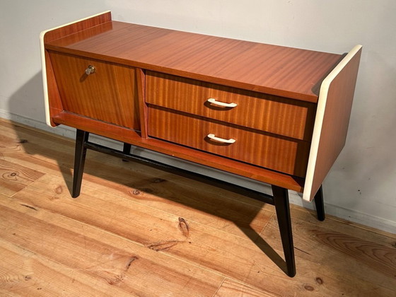 Image 1 of Prachtig vintage rockabilly tv meubel & 2 kastjes