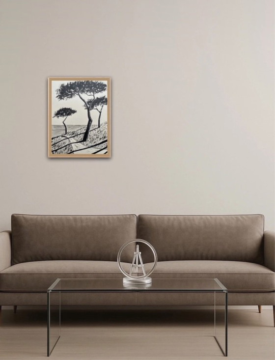 Image 1 of Oost-Indische inkt op natuurpapier. Formaat 40x30cm.