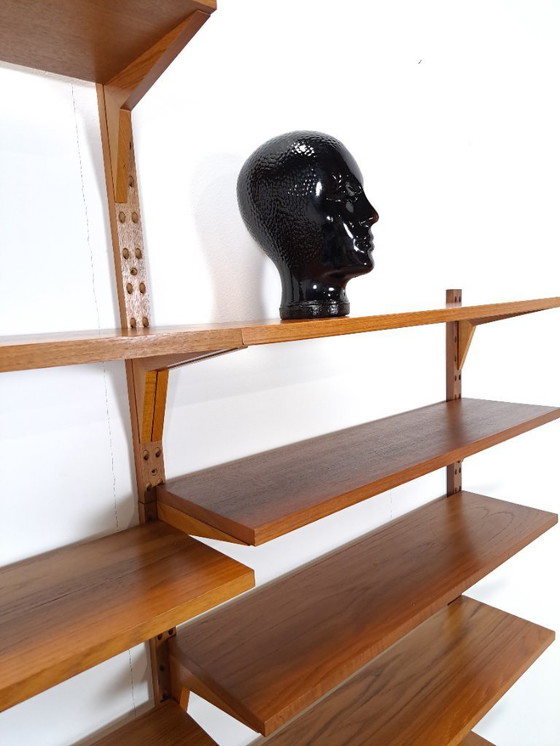 Image 1 of Sistema modulare di pareti in teak Royal System di Poul Cadovius, danese Cado