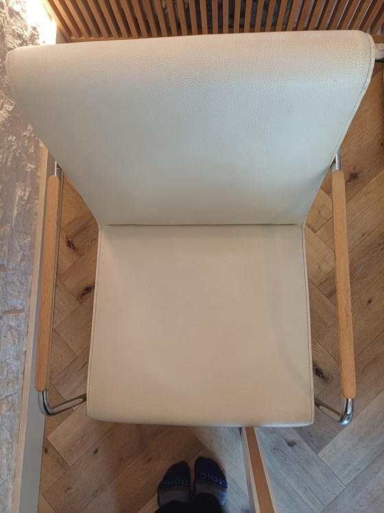 Four Leolux chairs – Dining chairs, Leather, Wood (photo 3 of 5)