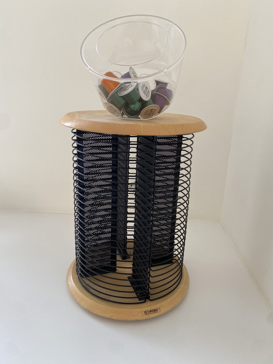 Image 1 of Vintage Techpoint rotating CD rack in Memphis style - 1980s