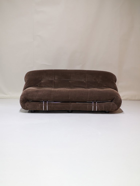 Image 1 of Soriana 2-seater sofa Cassina brown Italy 1970s