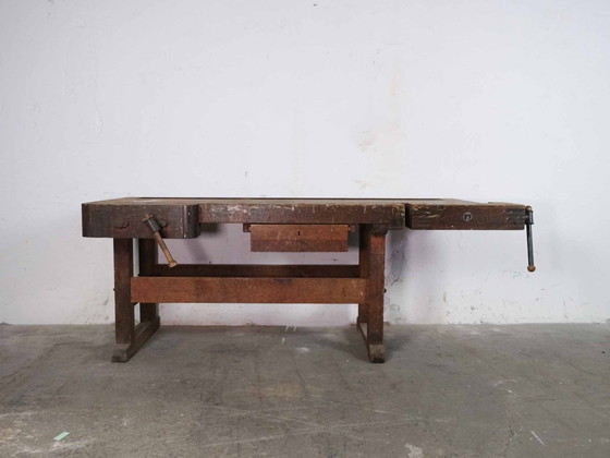 Image 1 of Vintage industriële werkbank, ladekast, dressoir
