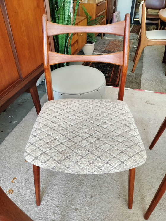 Image 1 of Vintage set of 4 teak dining chairs, Habeo
