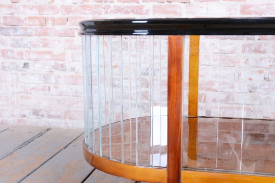 Restored Art Deco Serving Trolley, Walnut, Glass, Repolished, Czech, 1920s – Bar carts, Metal (photo 6 of 17)