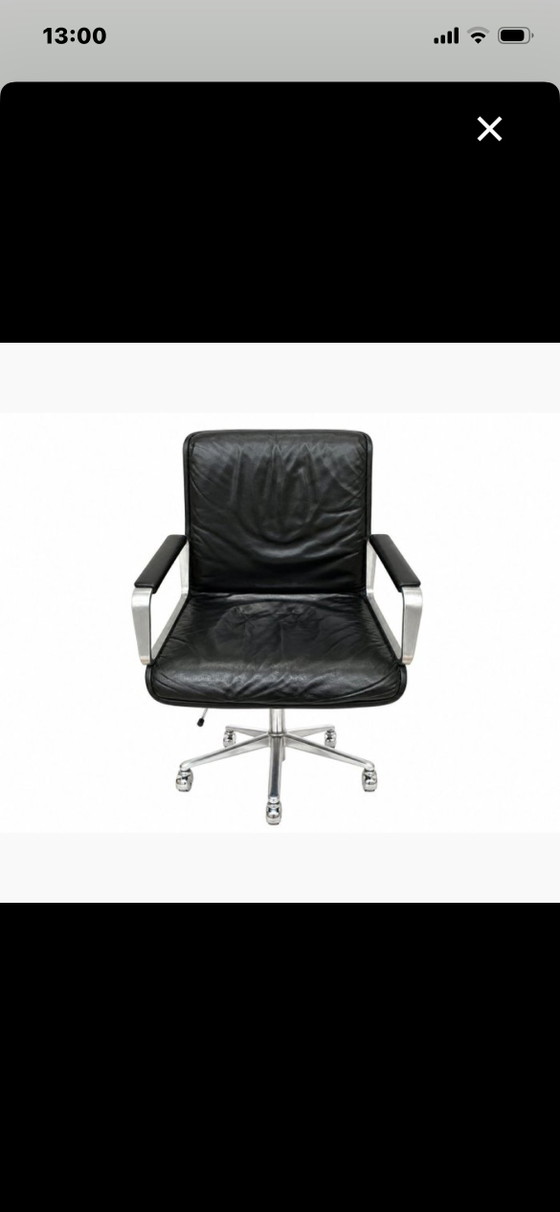 Wilkhahn Delta 2000 bureaustoel – leer & aluminium – designklassieker – Wilkhan, Draaistoelen, Leather (photo 10 of 10)