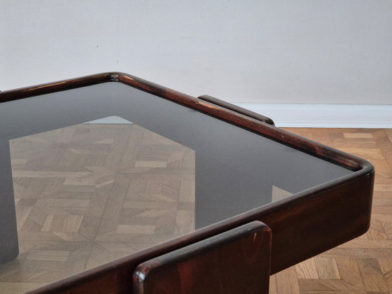 Image 1 of Vintage Italiaanse bijzettafels van Gianfranco Frattini voor Cassina, set van 3.