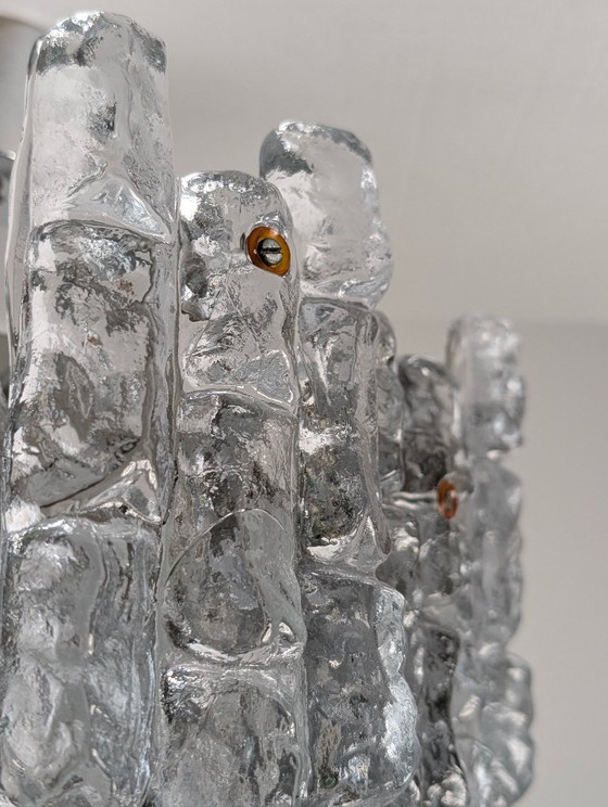 Lampadario Kalmar in vetro effetto ghiaccio, Austria, anni '70 – Glass, Metal (photo 9 of 9)