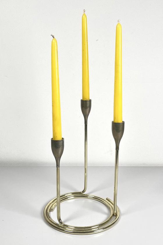 Image 1 of Set of brass candlesticks