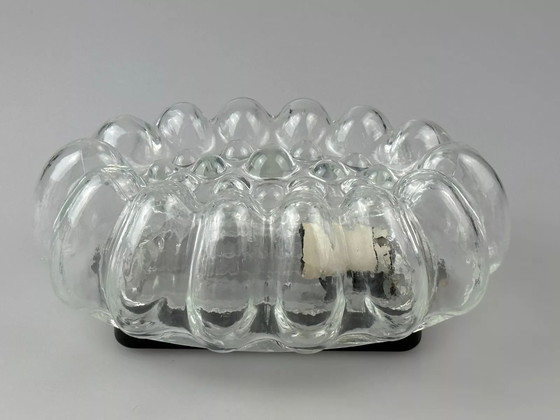 Image 1 of 60s 70s wall lamp made of glass & metal Bubble Wall Sconce Space Age Design