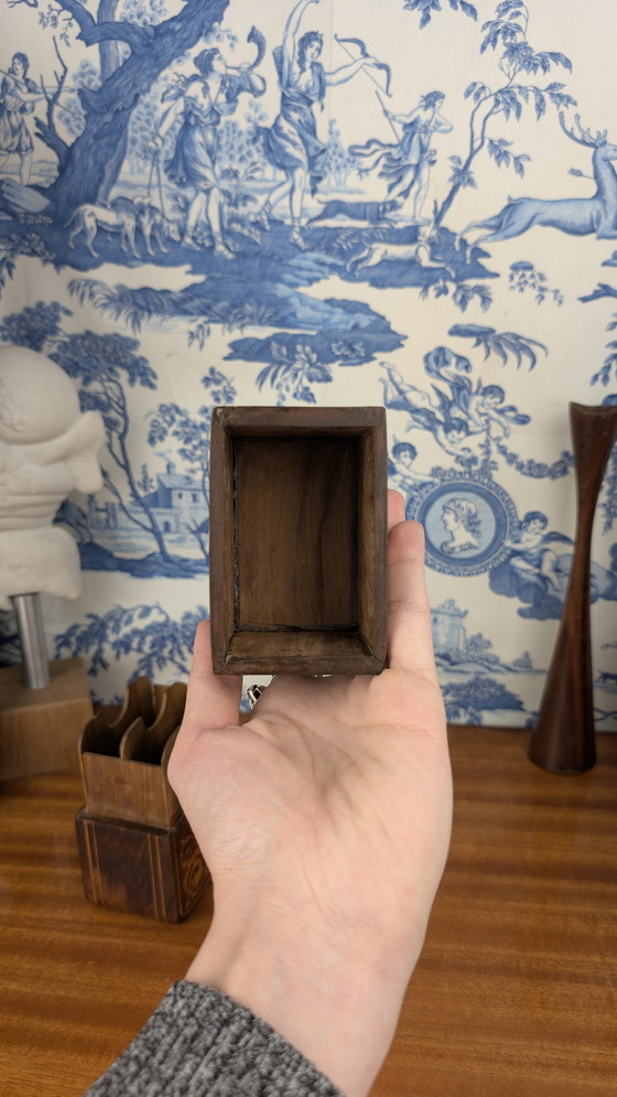 Image 1 of Porta carte in legno e intarsi, decorazione rinascimentale, periodo Napoleone III