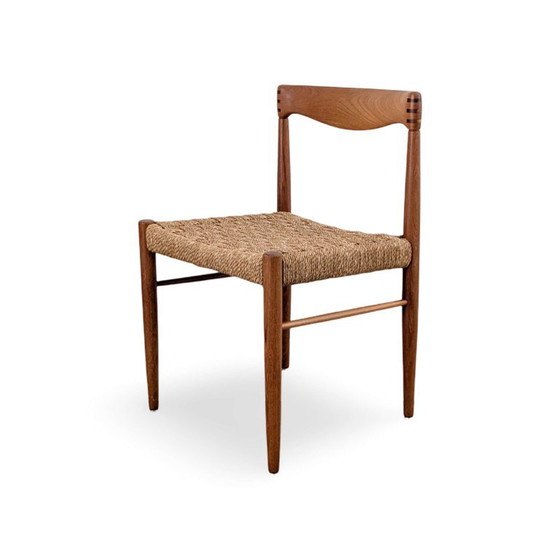 Set of 8 Original HW Klein Vintage Bramin Design Chairs mcm 1960, Side chairs, Wood, Beige (photo 5 of 9)