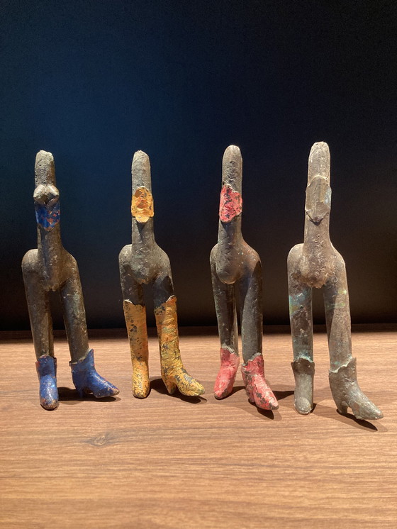 Image 1 of 4x Statues de femmes érotiques en bronze