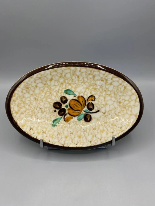 Oval Ravier Boch La Louvière, Cotton Decor, Rustic Belgian Faience – Villeroy & Boch, decoratieve objecten