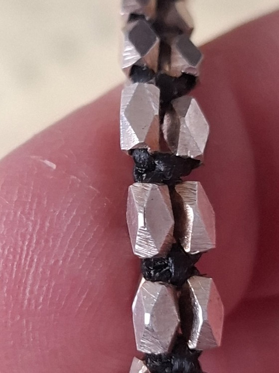 Image 1 of Verstelbare, flexibele armband van sterling zilver, geschikt voor polsen met een omtrek van 21,5 tot 23 cm.