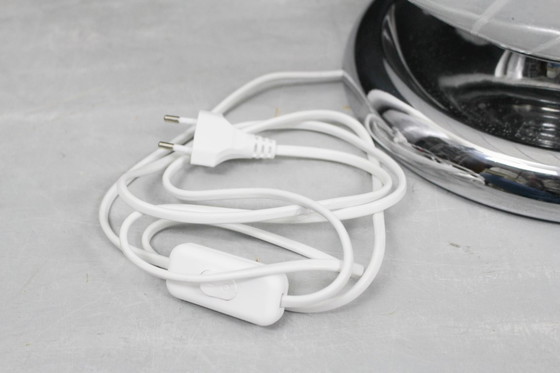 Image 1 of Mid Century Murano tafellamp met draaikolk en chromen voet