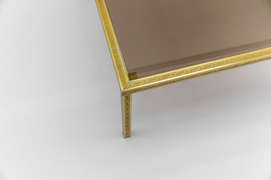Image 1 of Brass and Smoked Glass Coffee Tables, 1970s, Set of 2