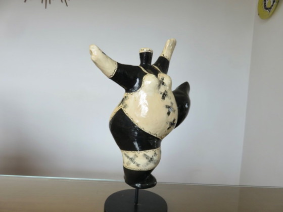 Image 1 of Sculpture "GODDESS" in papier-mâché, in the style of Niki de Saint Phalle, 1990