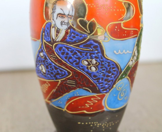 Lot de 2 Vases Satsuma Japonais Vintage – Années 60 – Porcelain (photo 9 of 11)