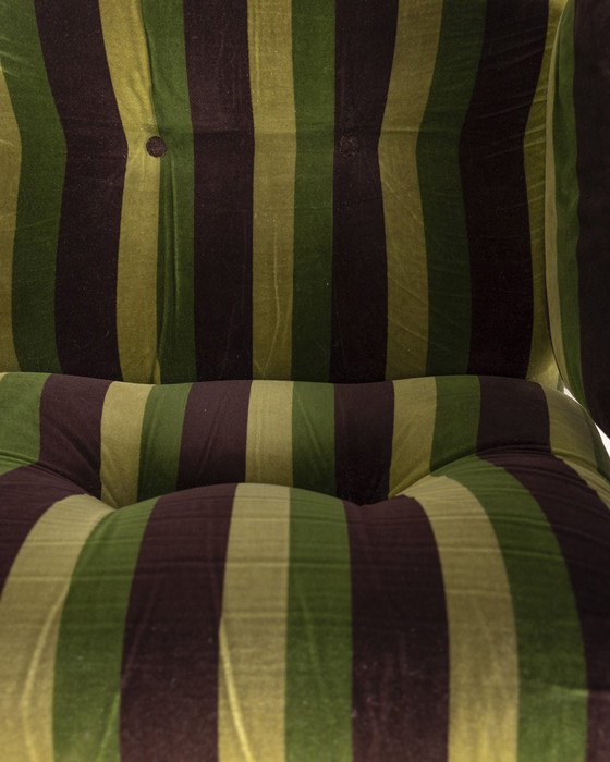 Image 1 of Pair of vintage 70s velvet armchairs designed by G. Faleschini for Mariani